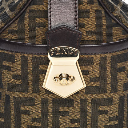 Fendi Zucca Cuoio Lucido Medium Chef Boston Tobacco Moro 8 of 8