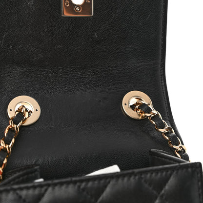 Chanel Lambskin Quilted Mini Trendy CC Chain Wallet Black 11 of 13