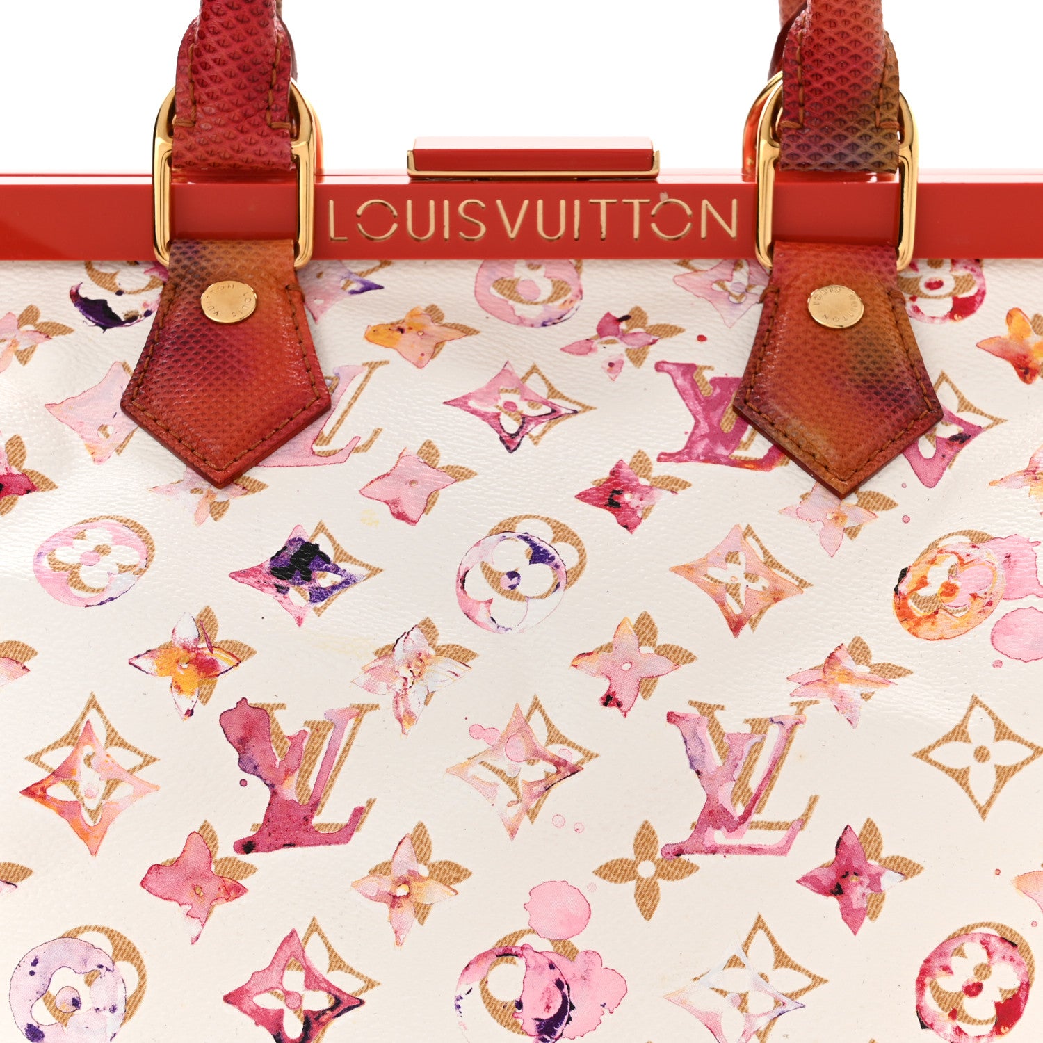Louis Vuitton Watercolor Aquarelle Frame Speedy White 7 of 9