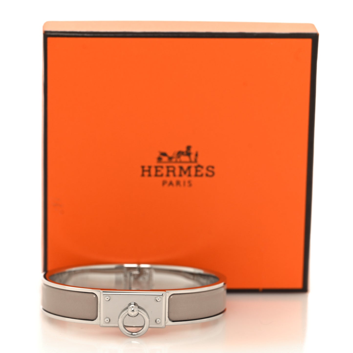 Enamel Clic Anneau Bracelet PM Marron Glace