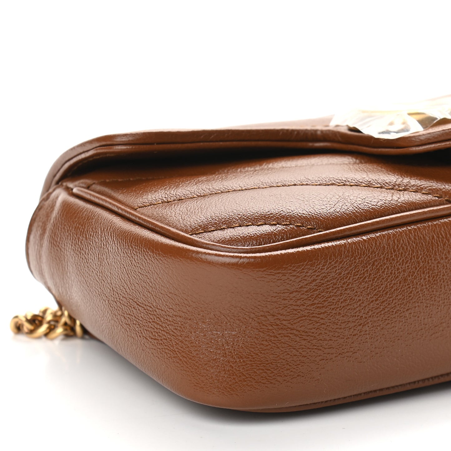 Azalea Calfskin Matelasse Diagonal Super Mini GG Marmont Shoulder Bag Cuir