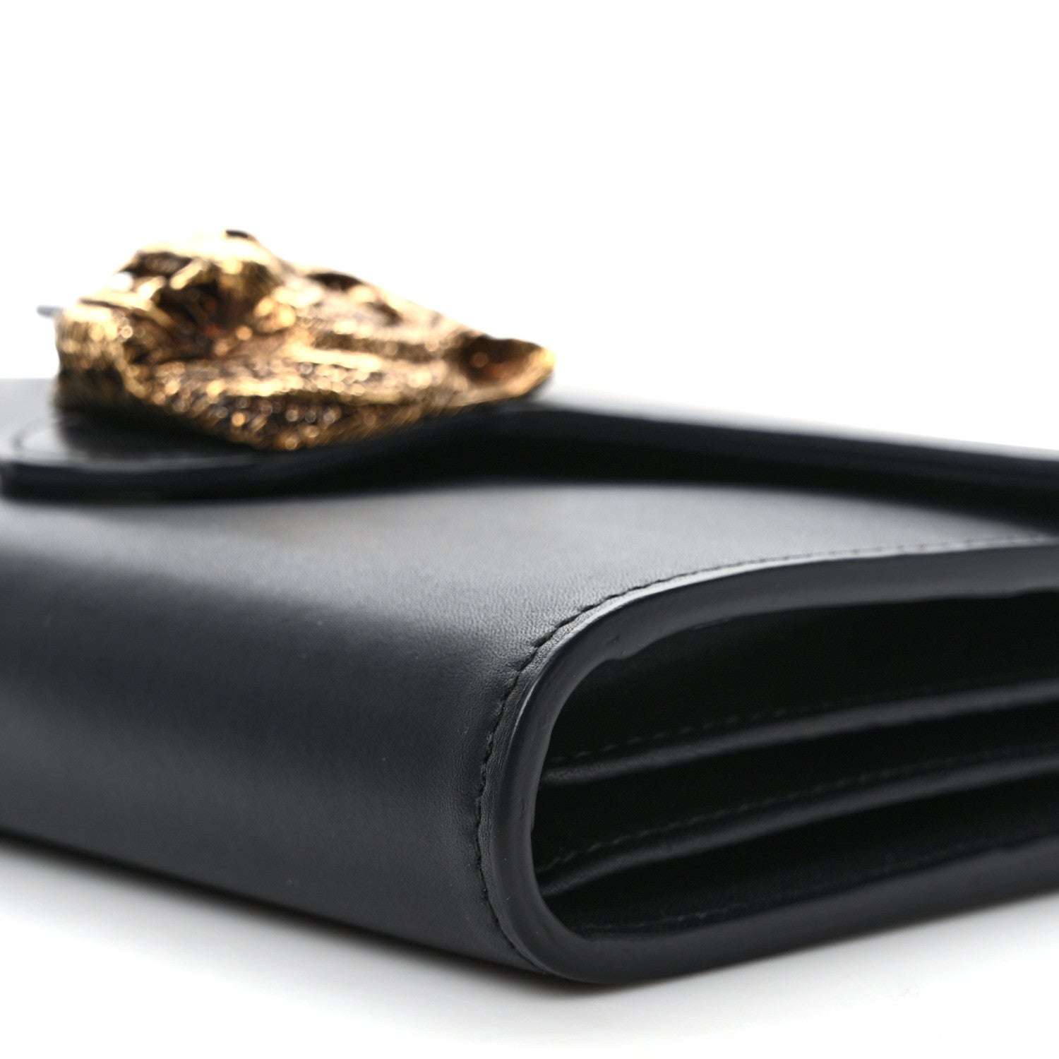 Gucci Calfskin Animalier Chain Wallet Black 8 of 11