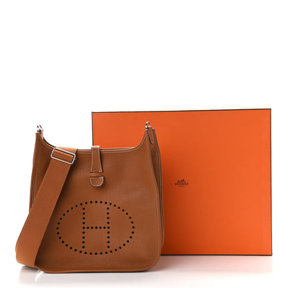 Hermes Taurillon Clemence Evelyne III GM Gold 11 of 11