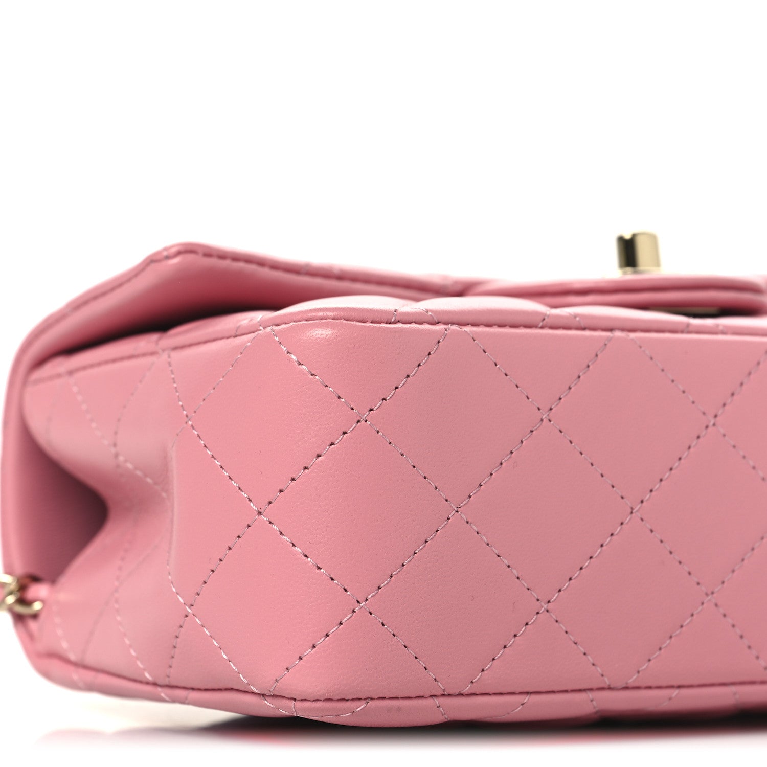 Chanel Lambskin Quilted Mini Top Handle Rectangular Flap Pink 9 of 11