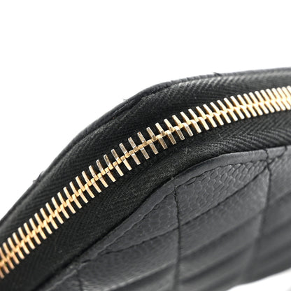 Chanel Caviar Quilted Large Gusset Zip Around Wallet Black 14 of 19