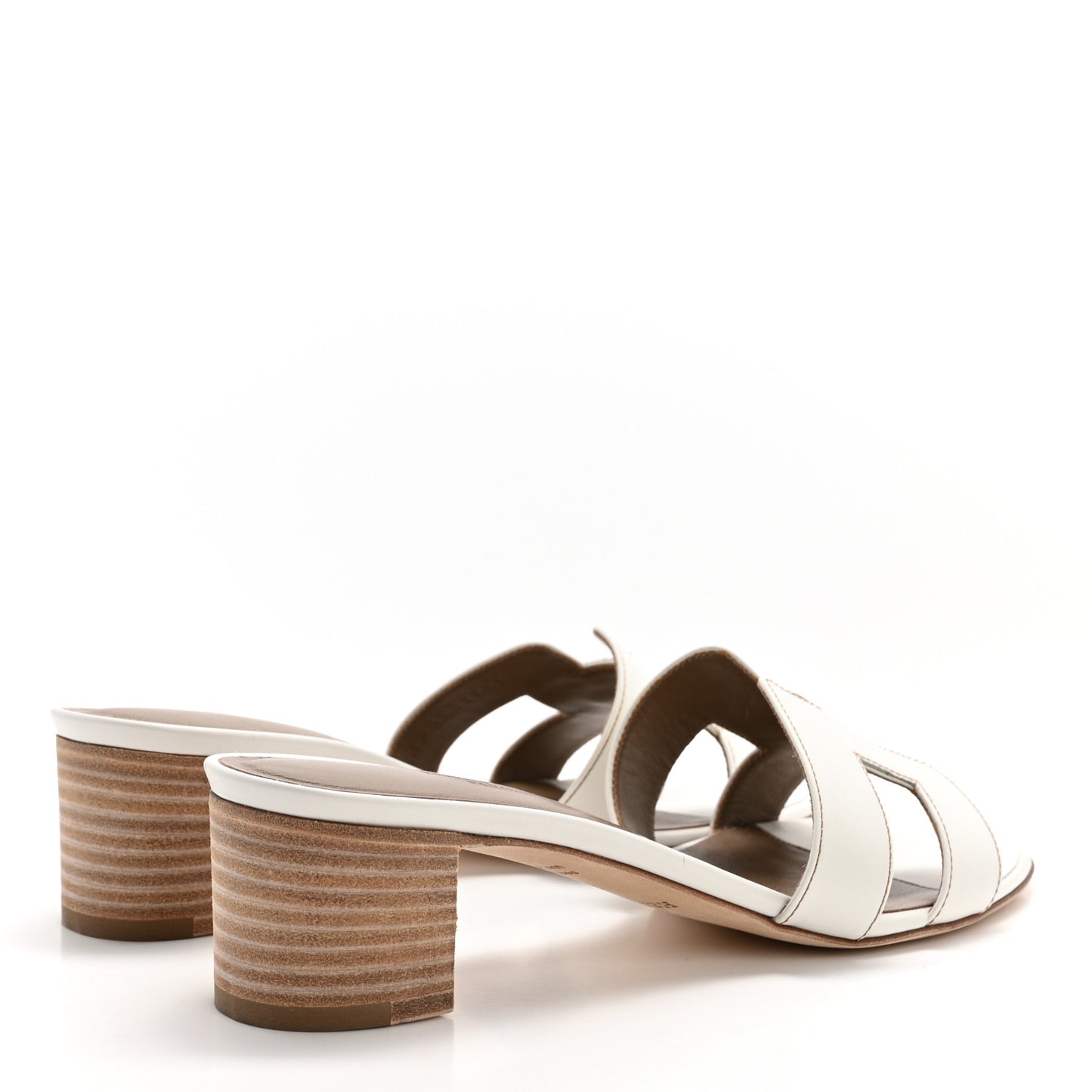 Calfskin Oasis Sandals 38 White