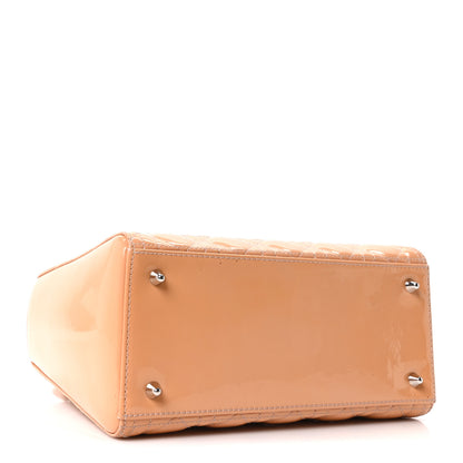 Christian Dior Patent Cannage Medium Lady Dior Beige 4 of 10