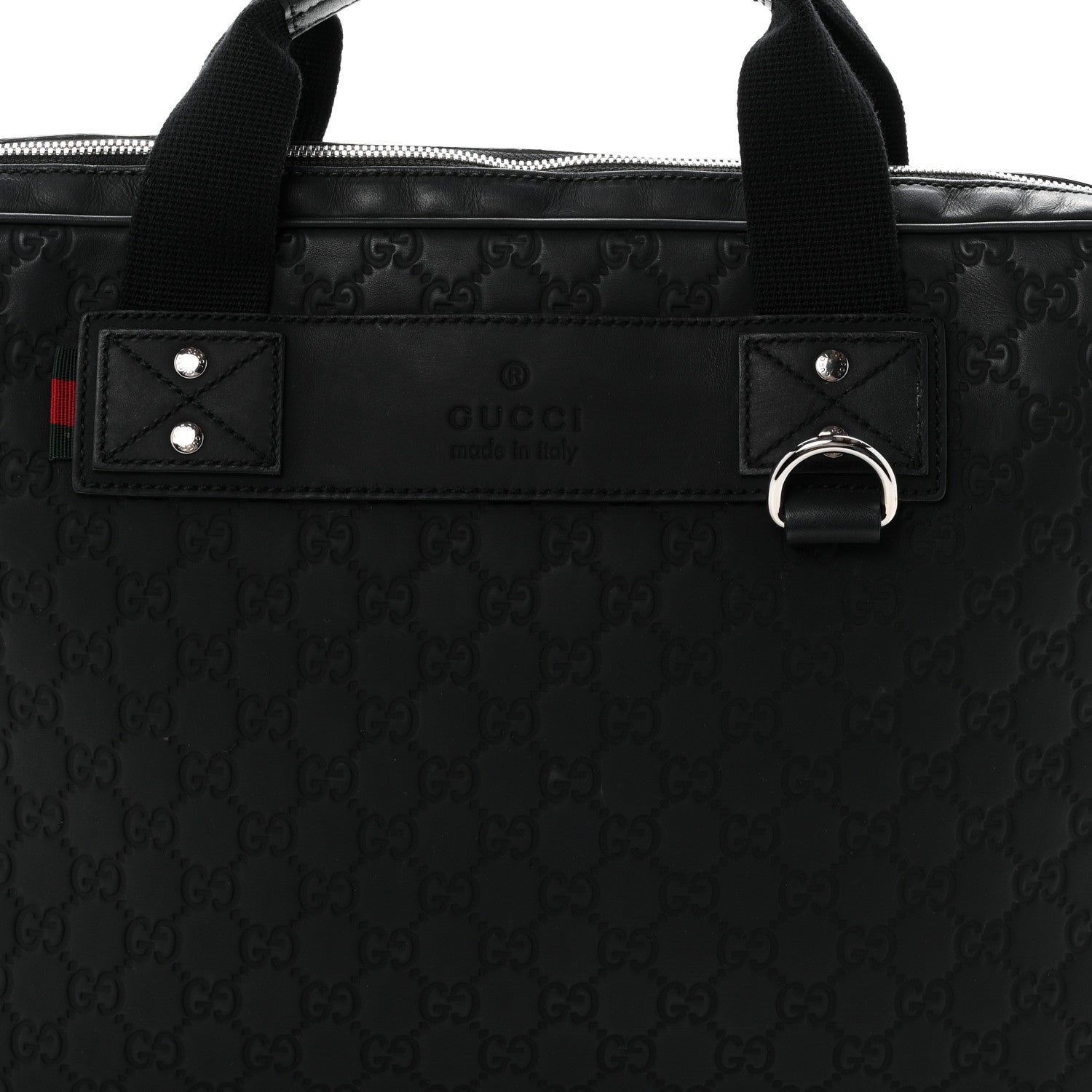 Gucci Rubber Guccissima Laptop Briefcase Black 7 of 10