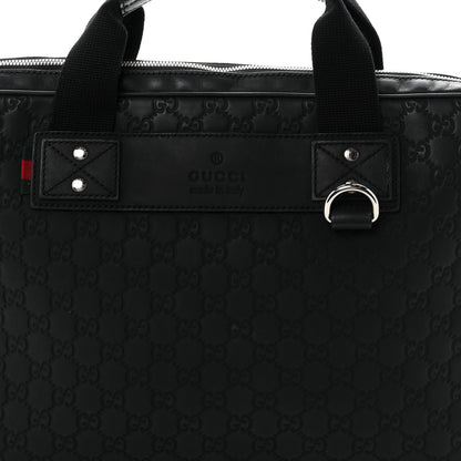 Gucci Rubber Guccissima Laptop Briefcase Black 7 of 10