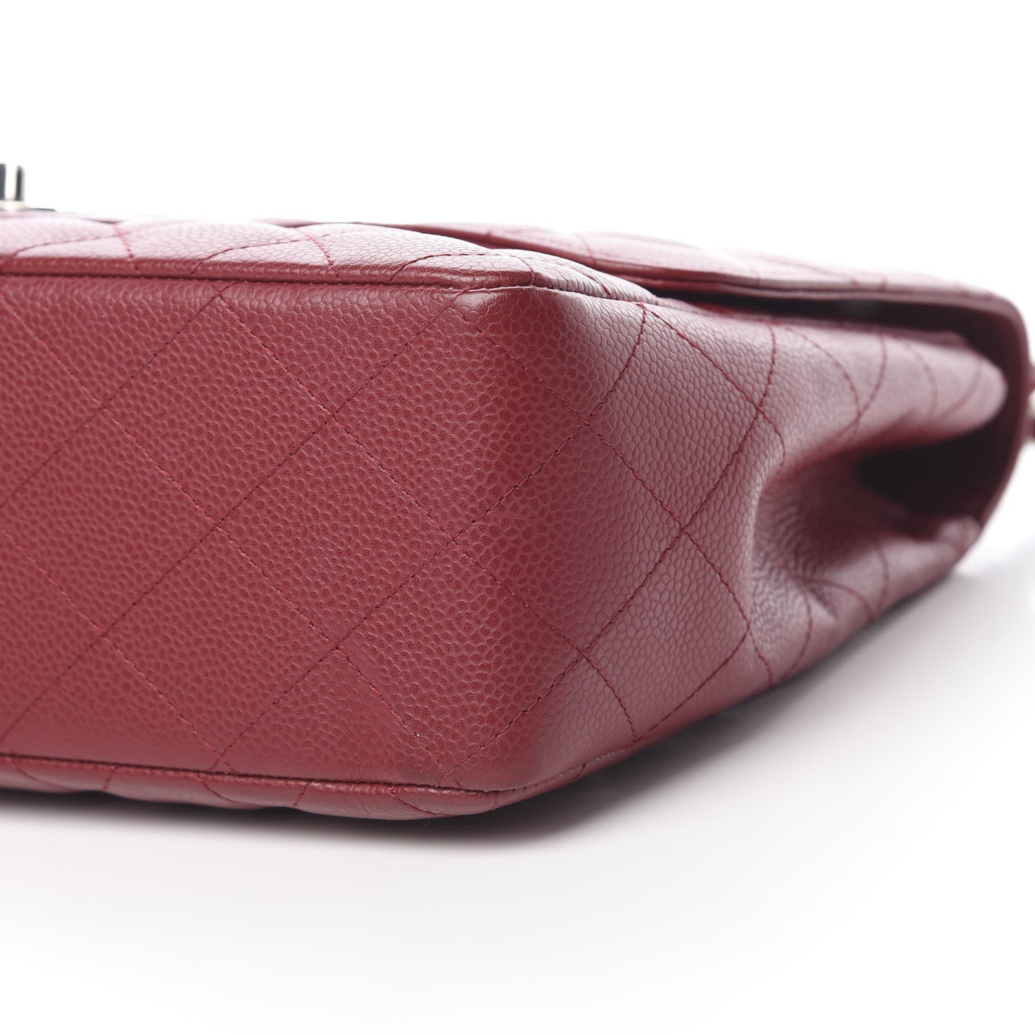 Chanel Caviar Quilted Jumbo Single Flap Red 10 of 12