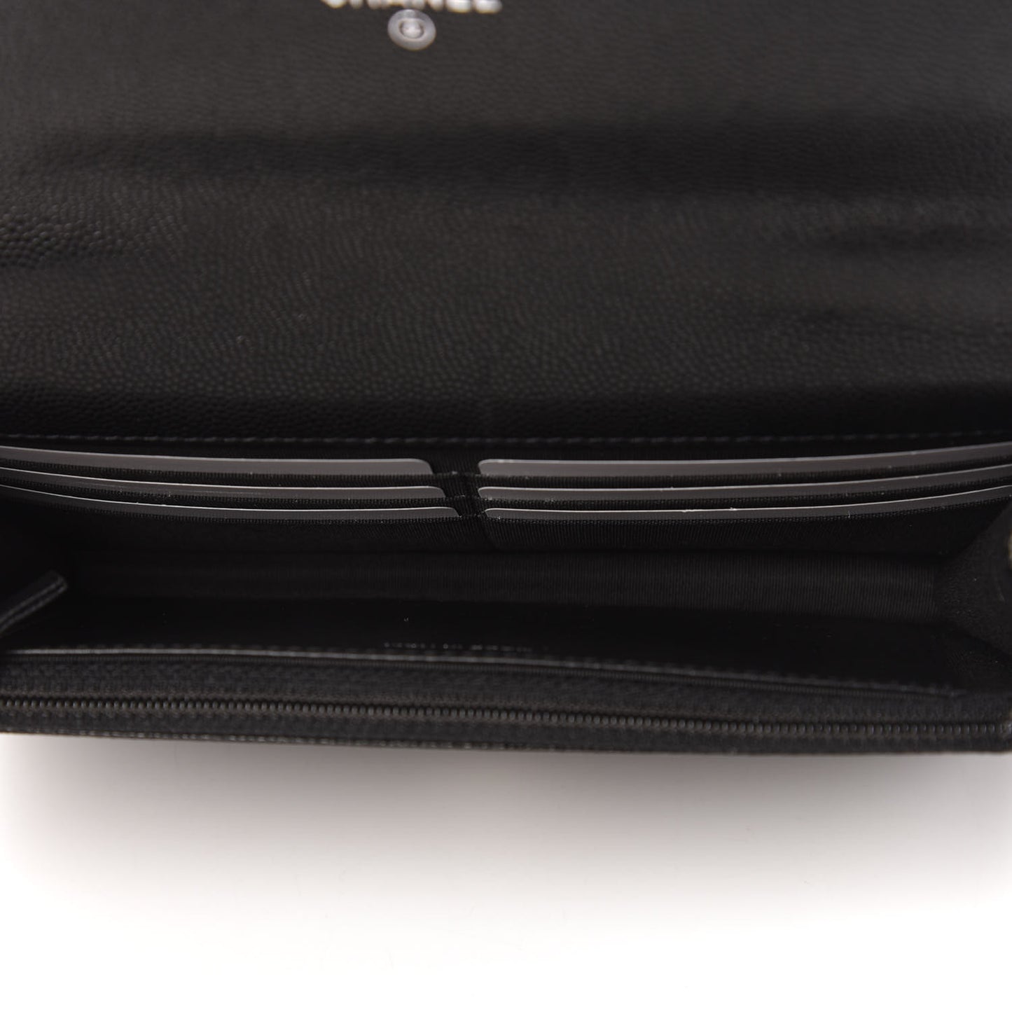 Caviar Quilted My Everything Wallet On Chain WOC Black