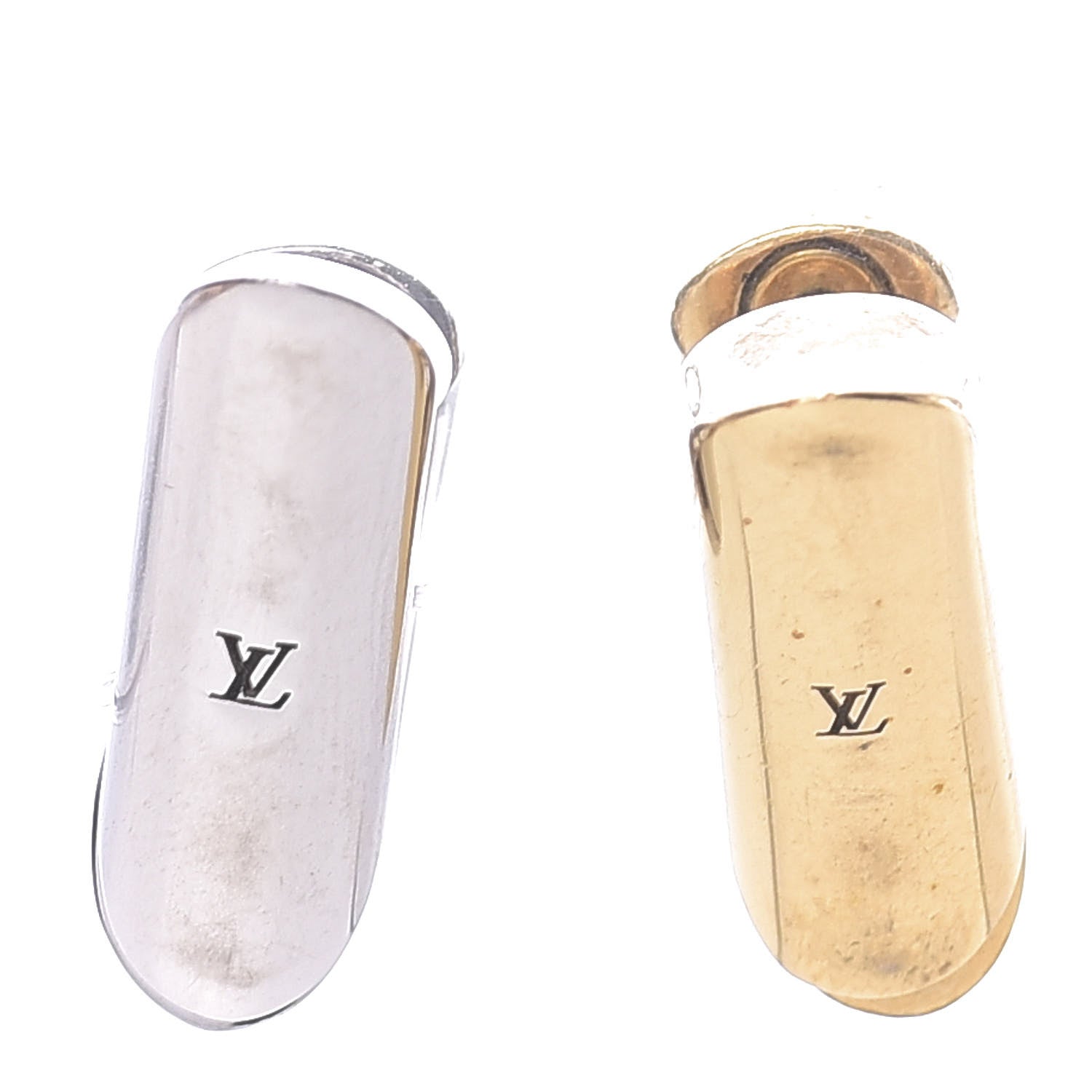 Louis Vuitton V Earrings Gold Silver 3 of 6