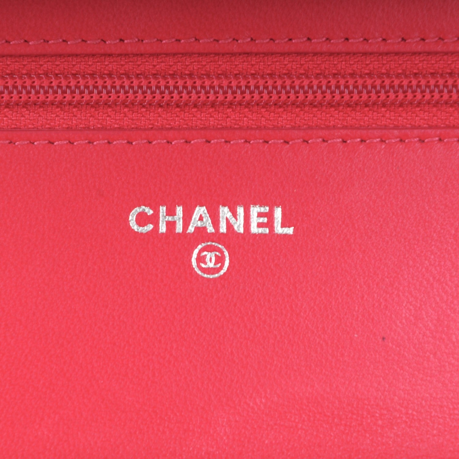 Chanel Lambskin Camellia Embossed Wallet on Chain WOC Pink 6 of 11