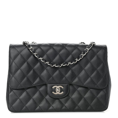 Chanel Caviar Quilted Jumbo Single Flap Black 1 of 9