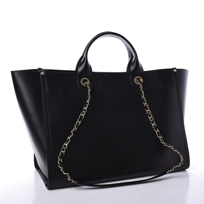 Chanel Caviar Medium Studded Deauville Tote Black 2 of 10