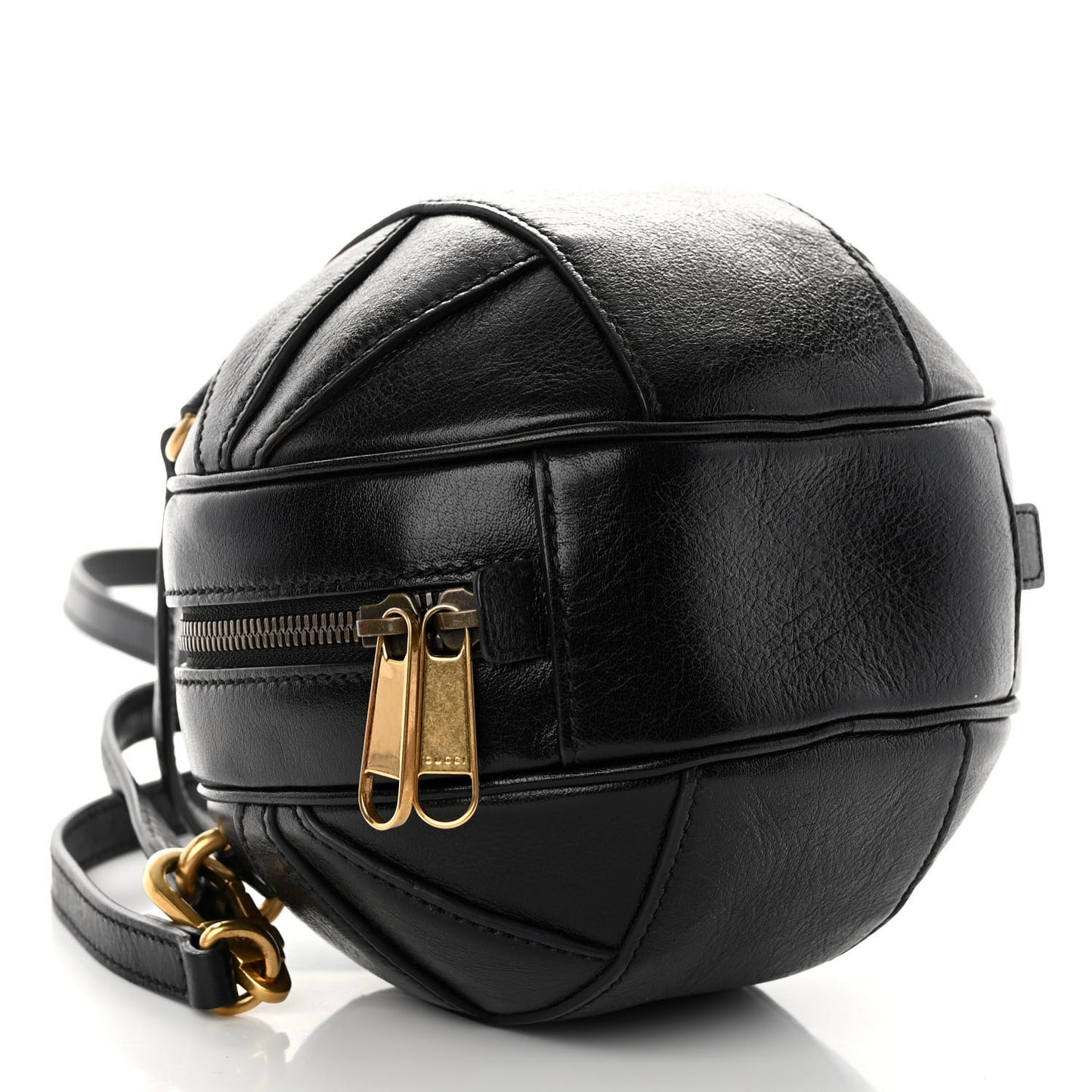 Piuma Lux Energy Mini Tifosa Basketball Shaped Shoulder Bag Black
