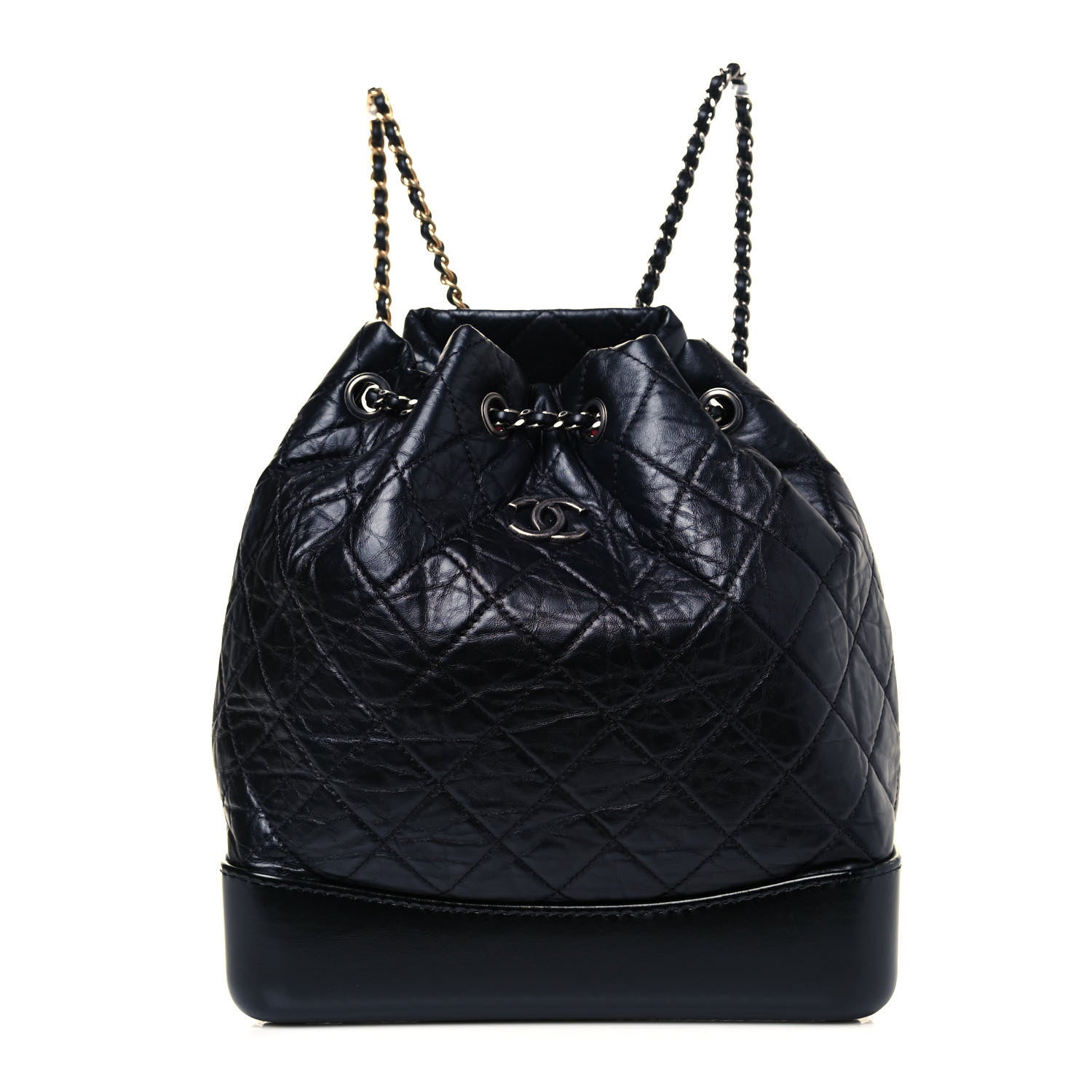 Chanel Aged Calfskin Quilted Small Gabrielle Backpack Black 1 of 11
