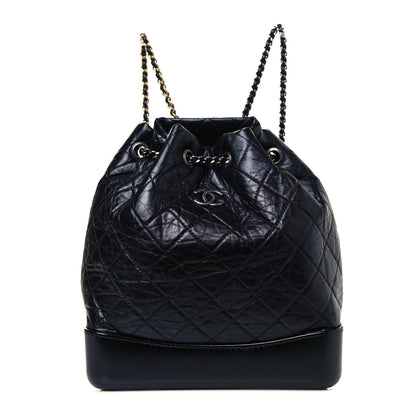 Chanel Aged Calfskin Quilted Small Gabrielle Backpack Black 1 of 11