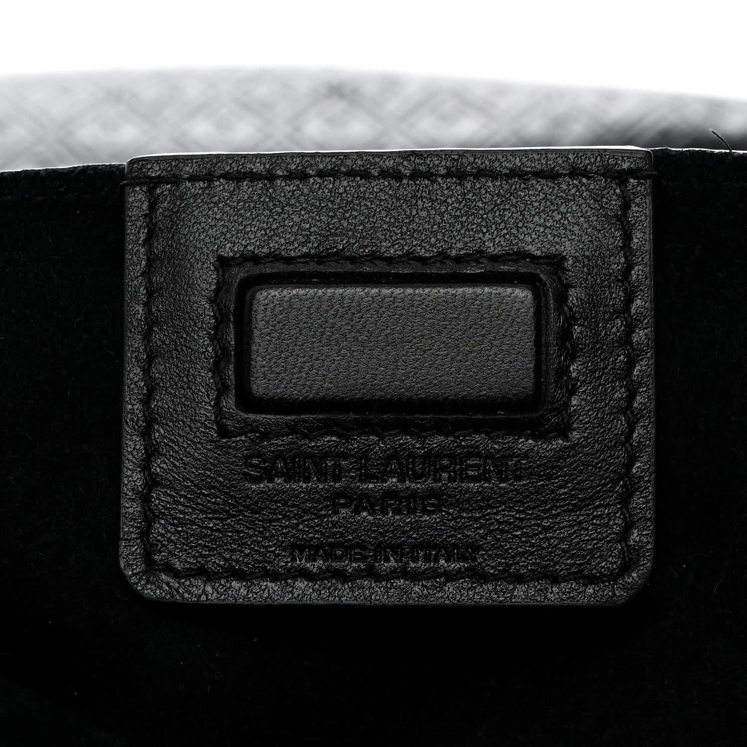 Saint Laurent Calfskin Monogram Deli Paper Bag Vintage Black 6 of 7