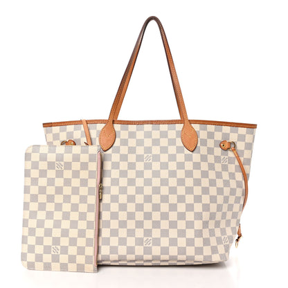 Louis Vuitton Damier Azur Neo Neverfull MM Rose Ballerine 3 of 12