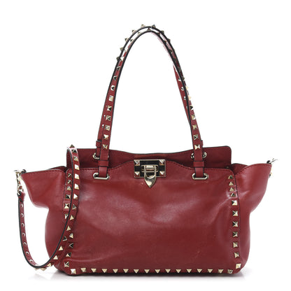 Valentino Garavani Vitello Small Rockstud Tote Rosso Valentino 1 of 18