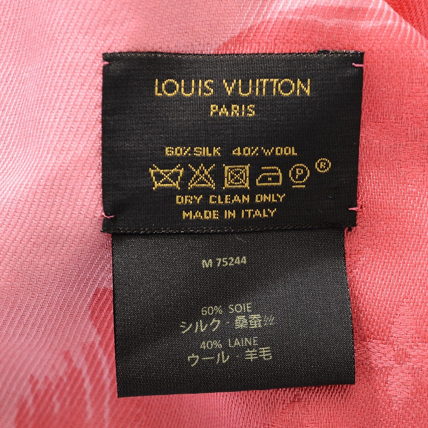 Louis Vuitton Silk Monogram Arty Shawl Pink 4 of 7