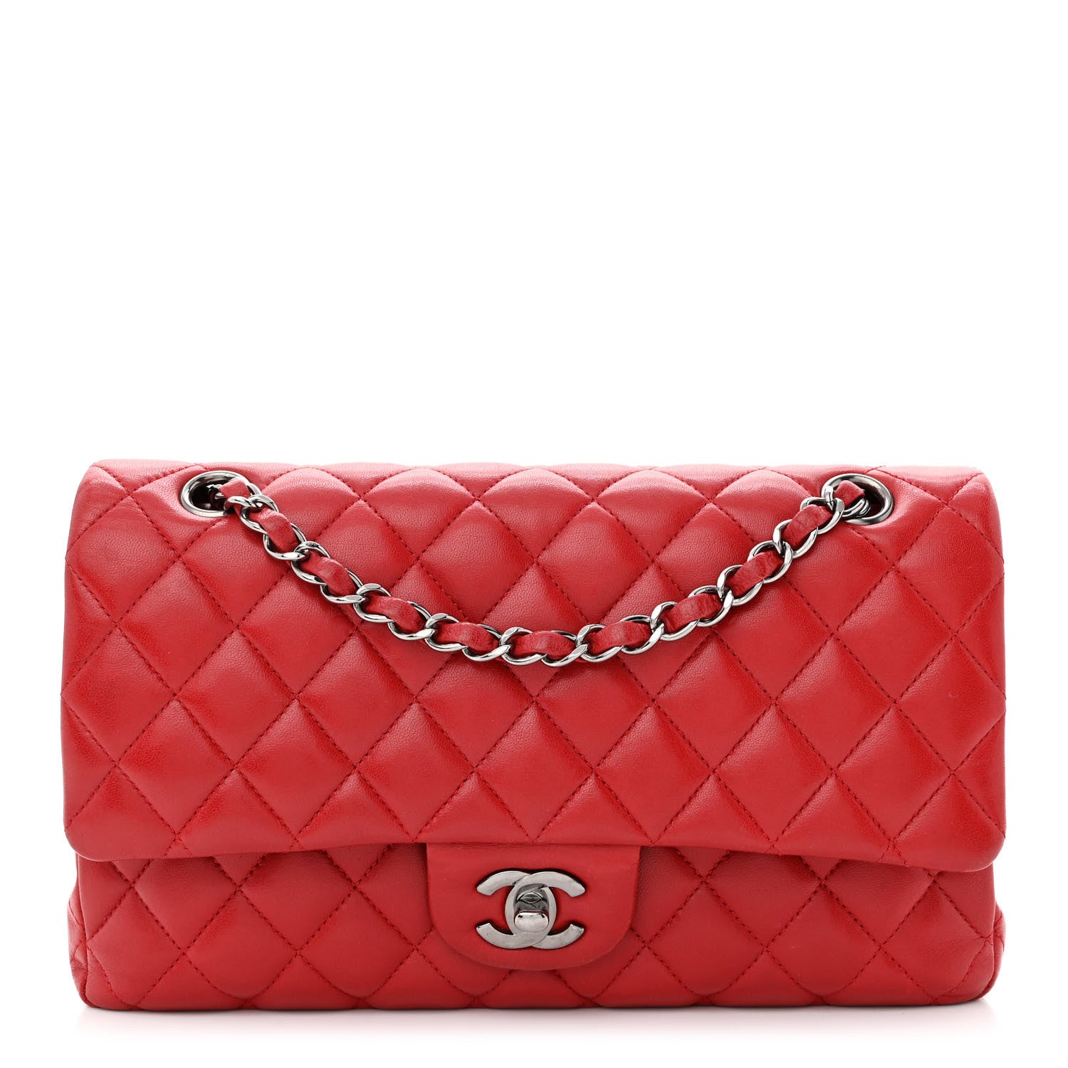 Chanel Lambskin Quilted Medium Double Flap Red 1 of 13