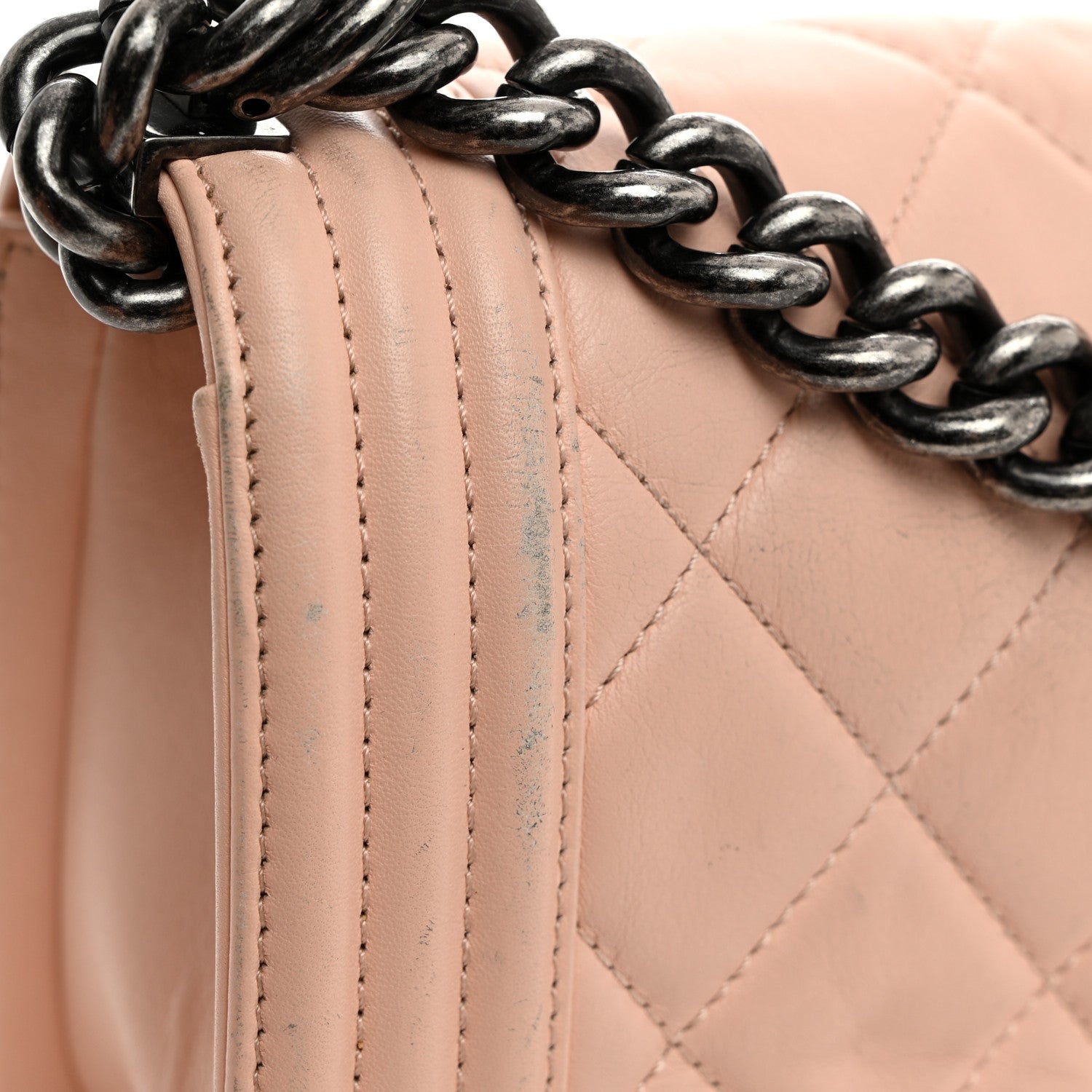 Chanel Lambskin Quilted Boy Flap Light Pink 17 of 18
