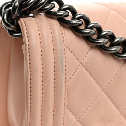 Chanel Lambskin Quilted Boy Flap Light Pink 17 of 18