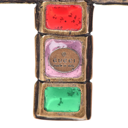 Gucci Metal Enamel Cross Necklace Multicolor 6 of 8