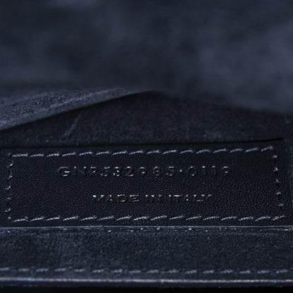 Saint Laurent Suede Calfskin Betty Messenger Navy 6 of 8