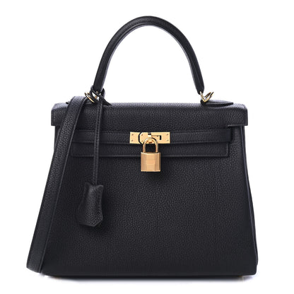 Hermes Togo Kelly Retourne 25 Black 1 of 10