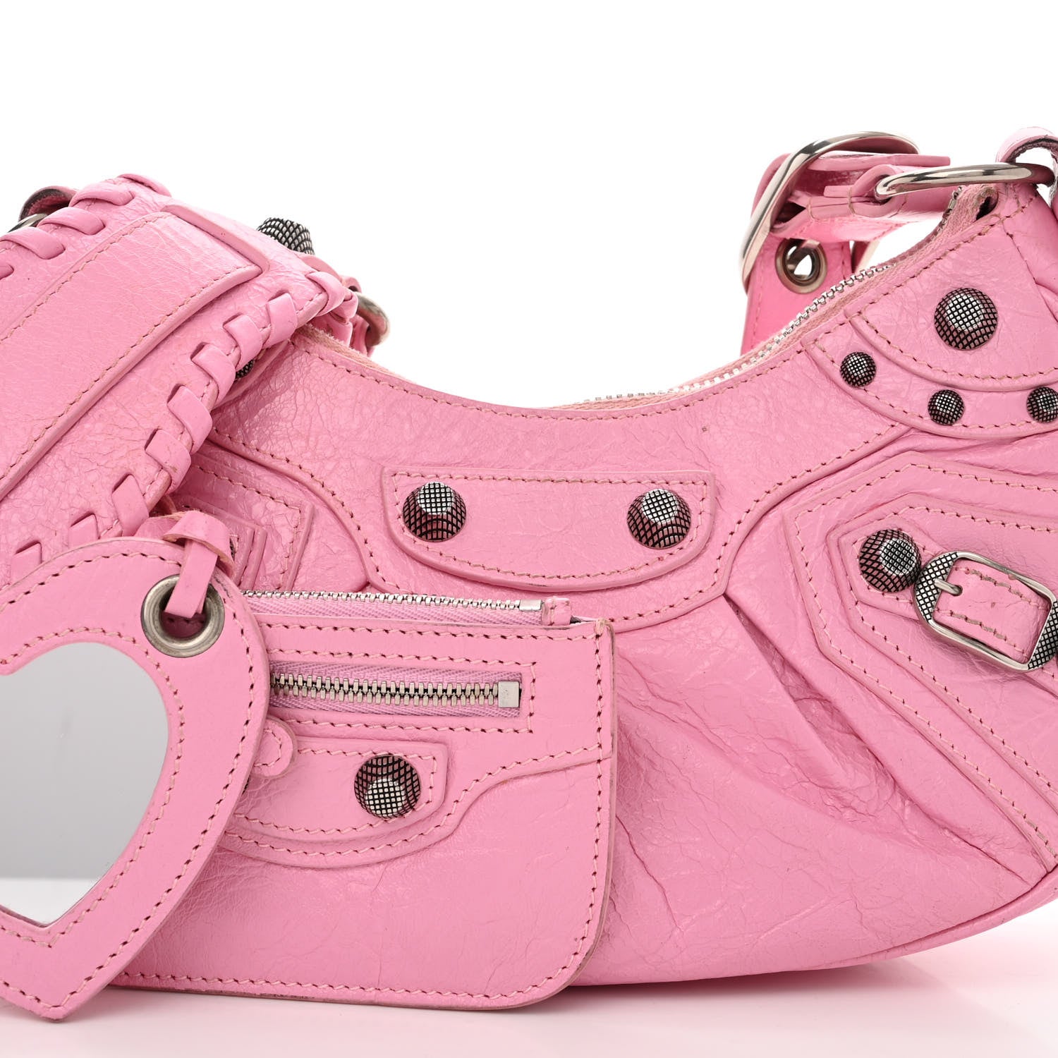 Balenciaga Agneau Arena Le Cagole Shoulder Bag XS Candy Pink 7 of 12