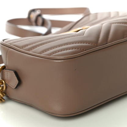 Gucci Calfskin Matelasse Small GG Marmont Chain Shoulder Bag Porcelain Rose 10 of 12