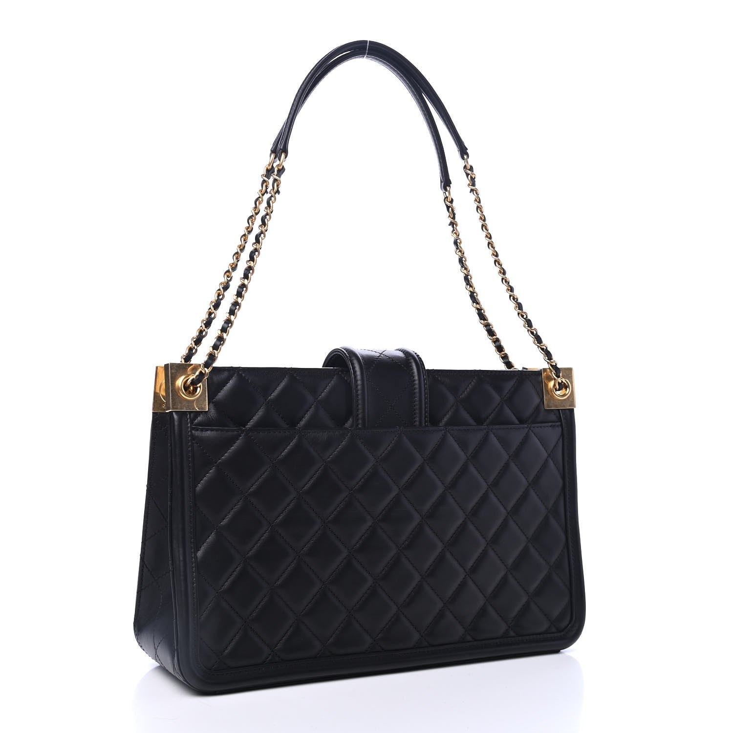 Chanel Lambskin Quilted Elegant CC Shopping Tote Black 2 of 4