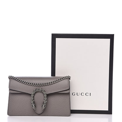 Gucci Dollar Calfskin Crystal Super Mini Dionysus Shoulder Bag Dusty Grey Black Diamond 10 of 10