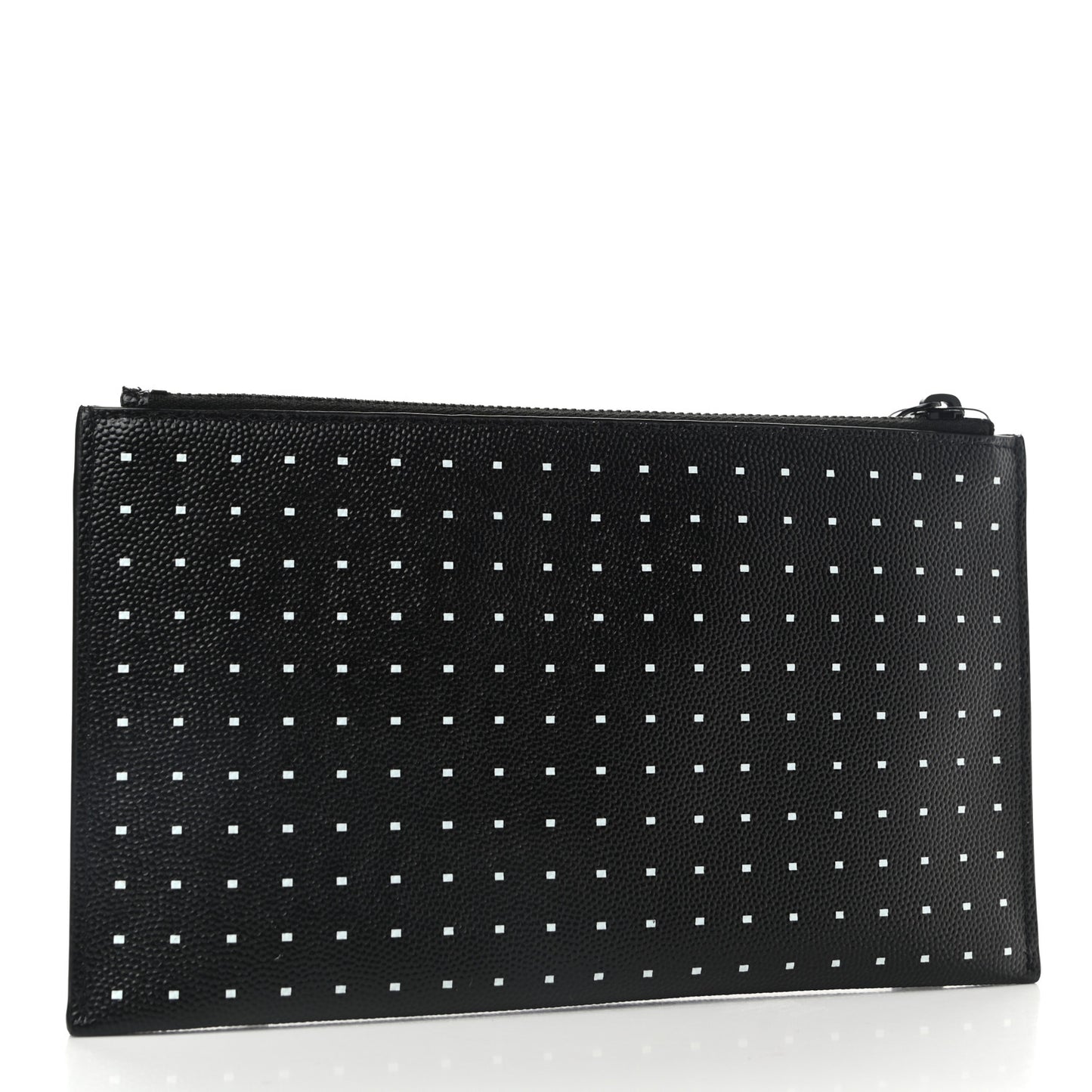 Grain De Poudre Square Dot Zip Bill Pouch Black White