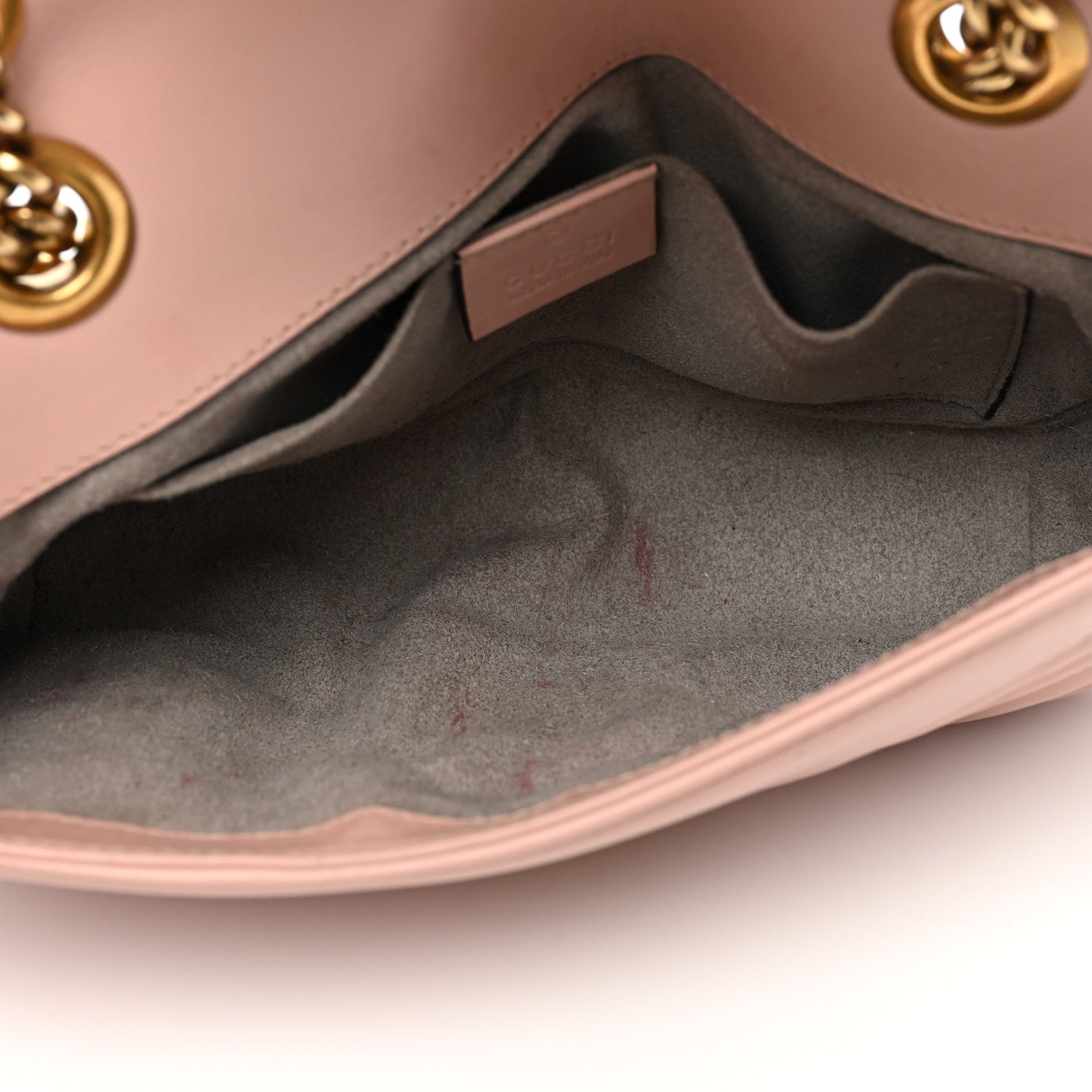 Gucci Calfskin Matelasse Mini GG Marmont Shoulder Bag Perfect Pink 5 of 13