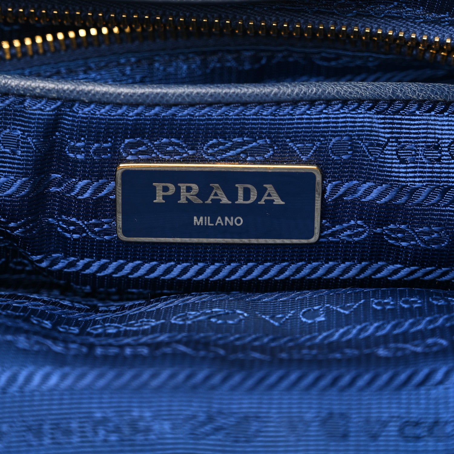 Prada Tessuto Nylon Saffiano Tote Bluette 6 of 9