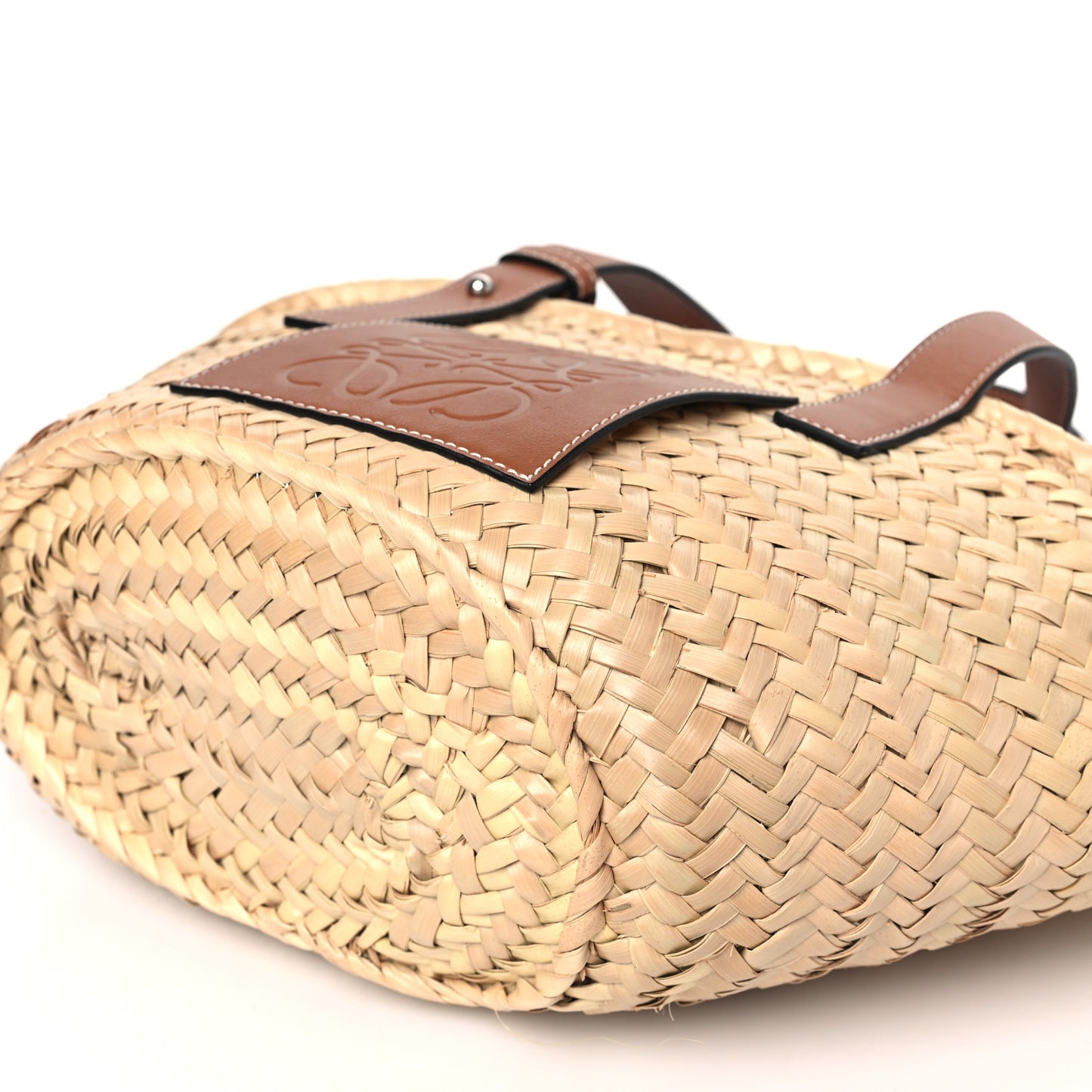 Raffia Small Basket Tote Bag Natural Tan