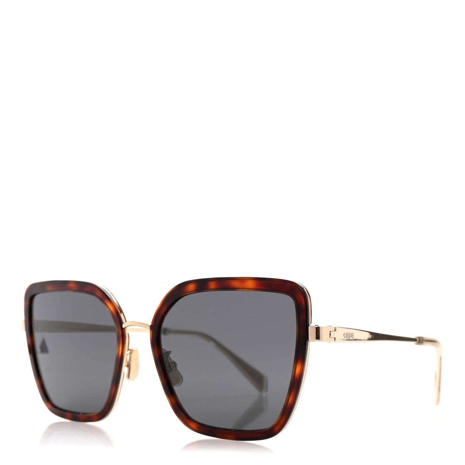 Celine Acetate Square Sunglasses CL 40221U Tortoise 1 of 8