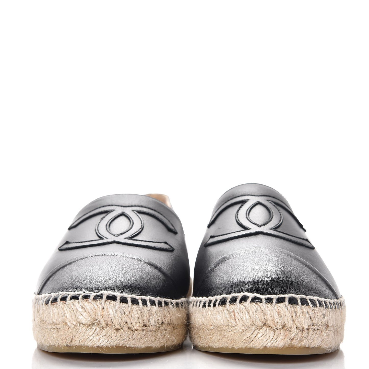 Lambskin CC Espadrilles 40 Black