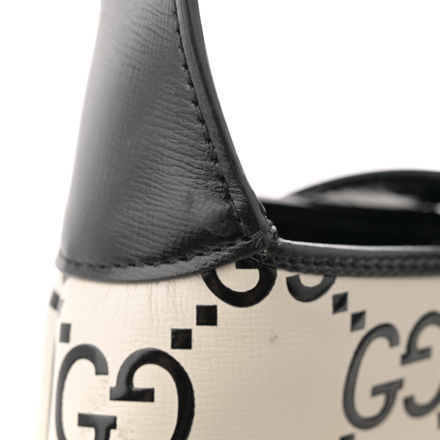 Azalea Calfskin GG Monogram Bi-Color Debossed Small Jackie 1961 Hobo Mystic White Black