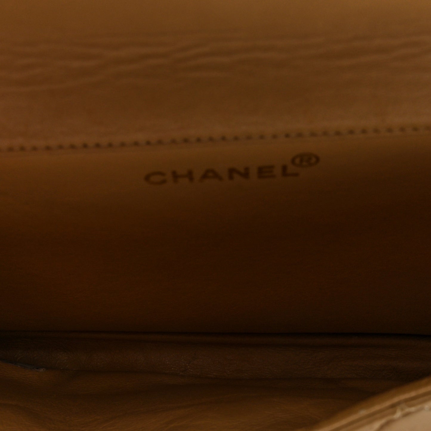 Lambskin Quilted Small Double Sided Flap Beige