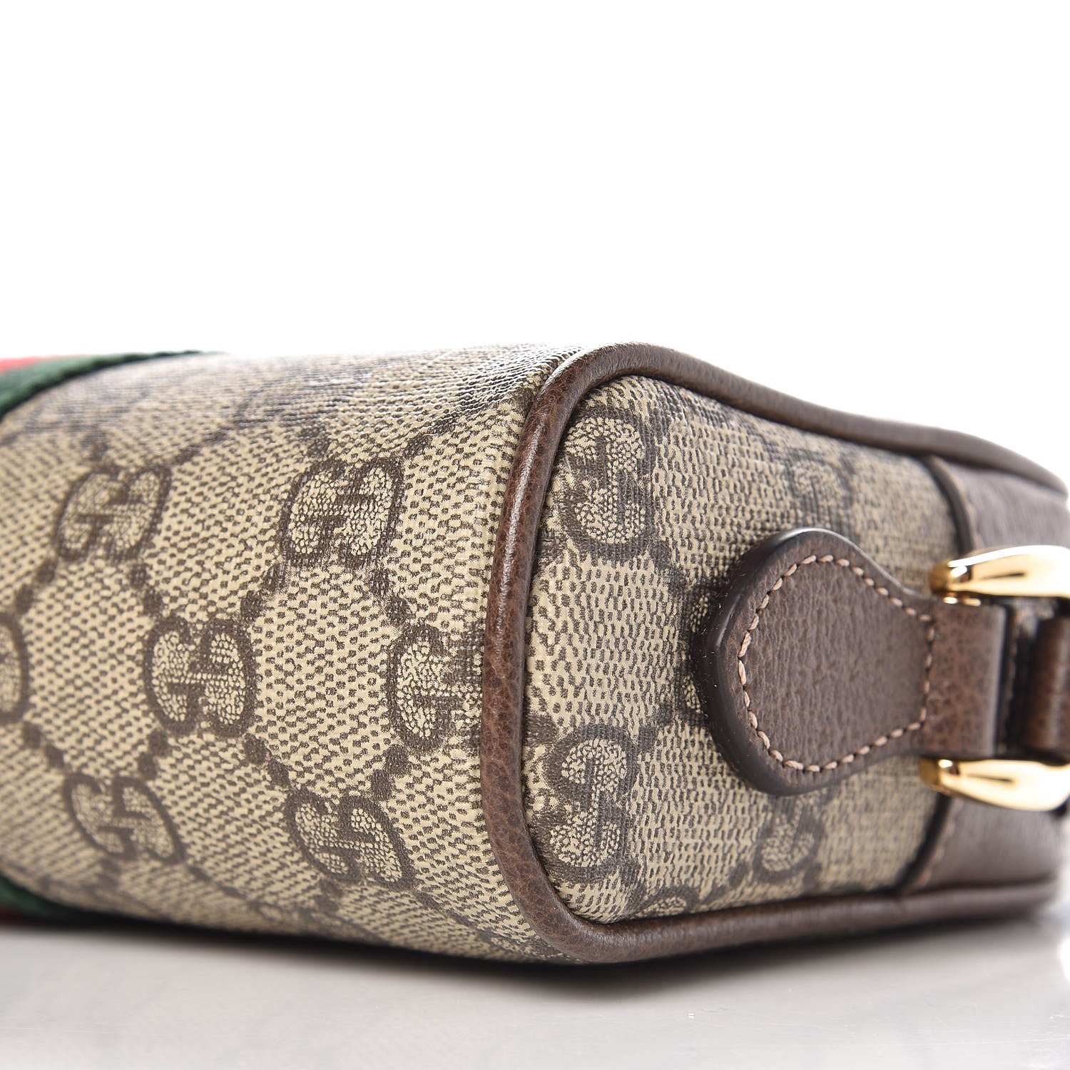 Gucci GG Supreme Monogram Web Mini Ophidia Shoulder Bag Brown 9 of 9