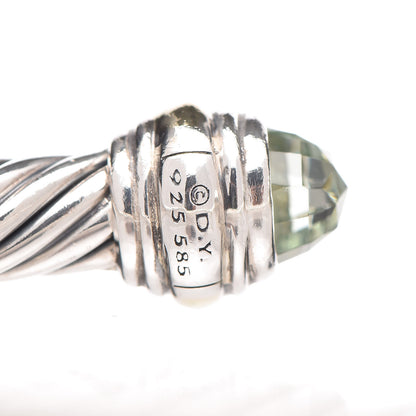 David Yurman Sterling Silver 14K Yellow Gold Prasiolite 5mm Cable Classics Bracelet 4 of 5