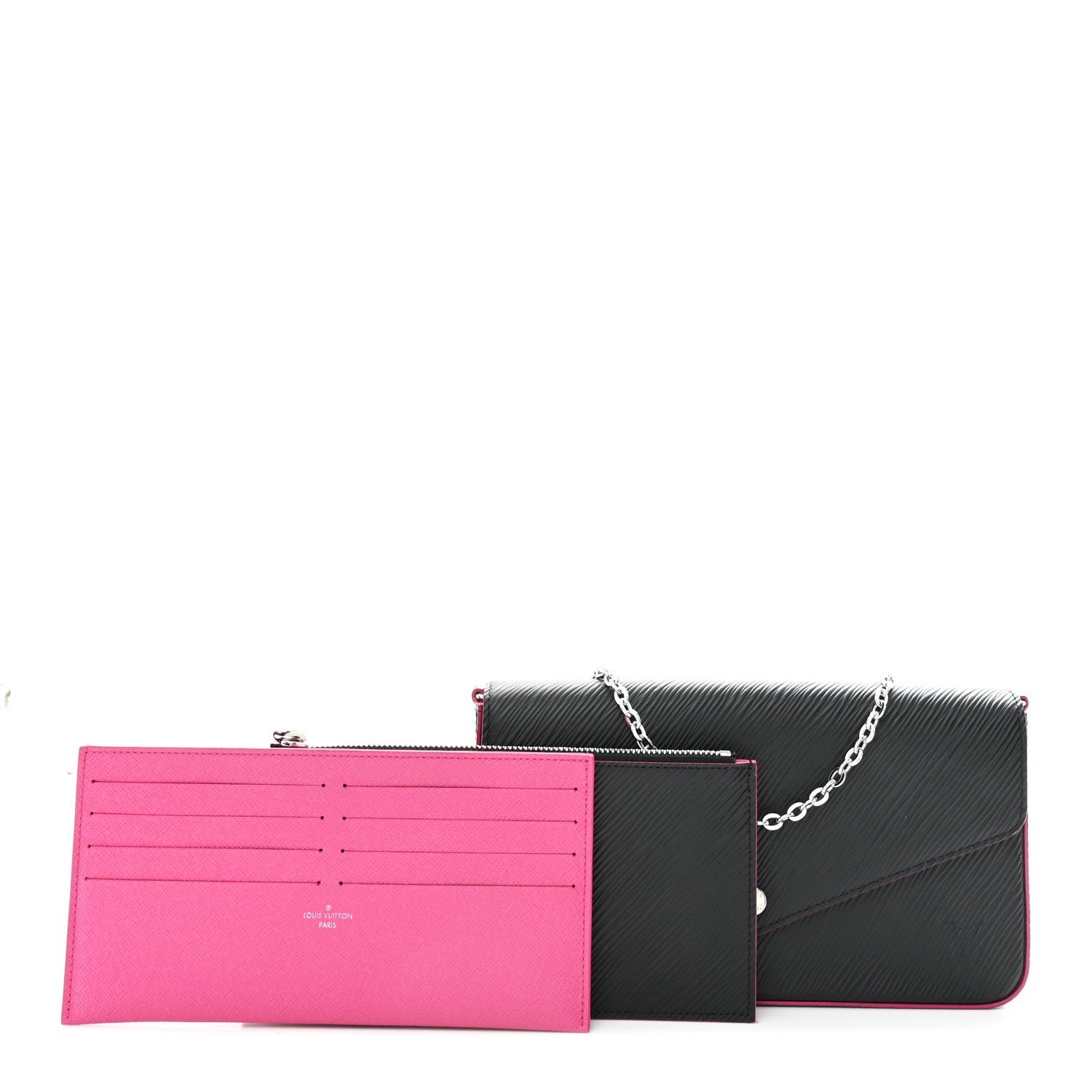 Louis Vuitton Epi Pochette Felicie Black Hot Pink 5 of 25
