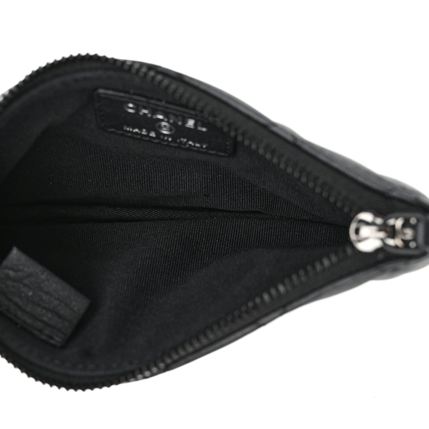 Pearly Lambskin Quilted Small Cosmetic Case So Black