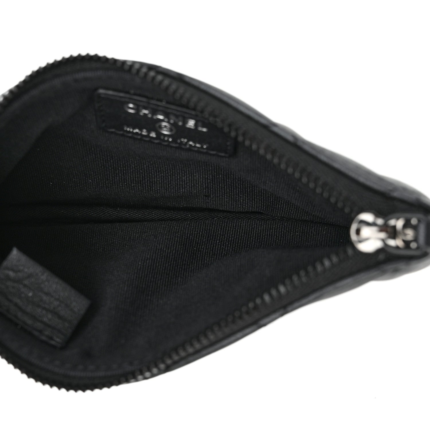 Chanel Pearly Lambskin Quilted Small Cosmetic Case So Black 5 of 8