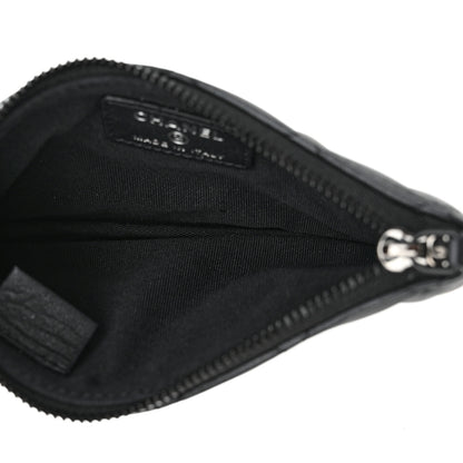 Chanel Pearly Lambskin Quilted Small Cosmetic Case So Black 5 of 8